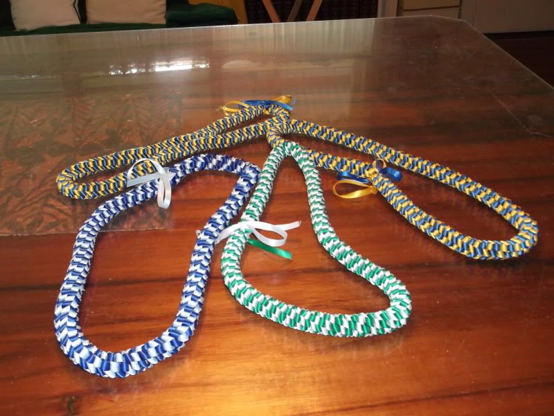 Ribbon Leis, I made these May and June
2012.