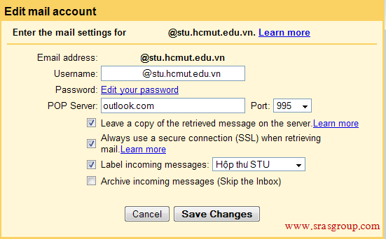 My edit mail account My edit mail account