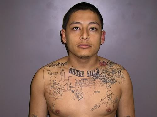 hispanic gang tattoos. Gang tattoo leads to a murder