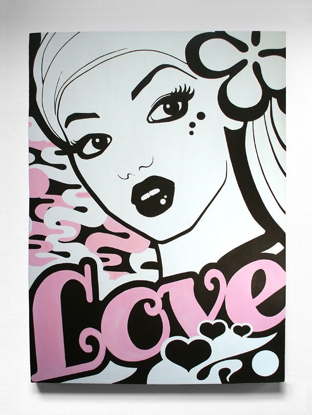 chiba love urban art canvas