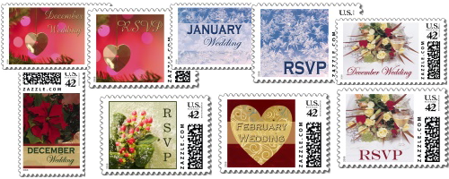 Winter Wedding Stamps