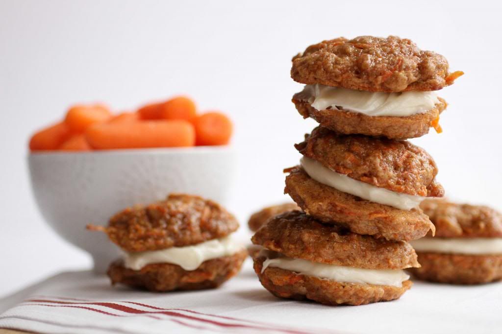 carrot cake cookie sandwiches