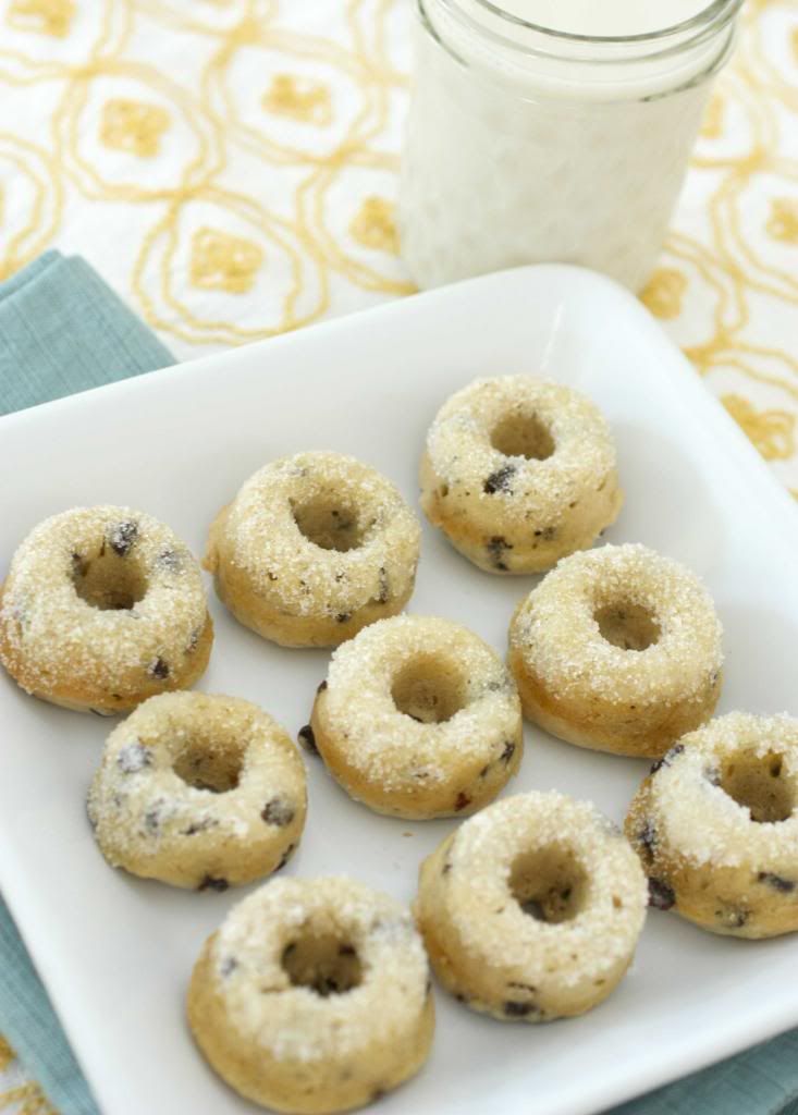 Banana chocolate chip donuts