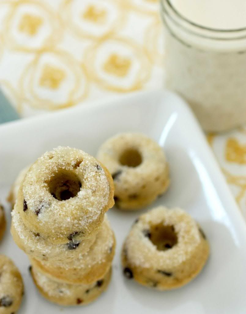 Banana chocolate chip donuts