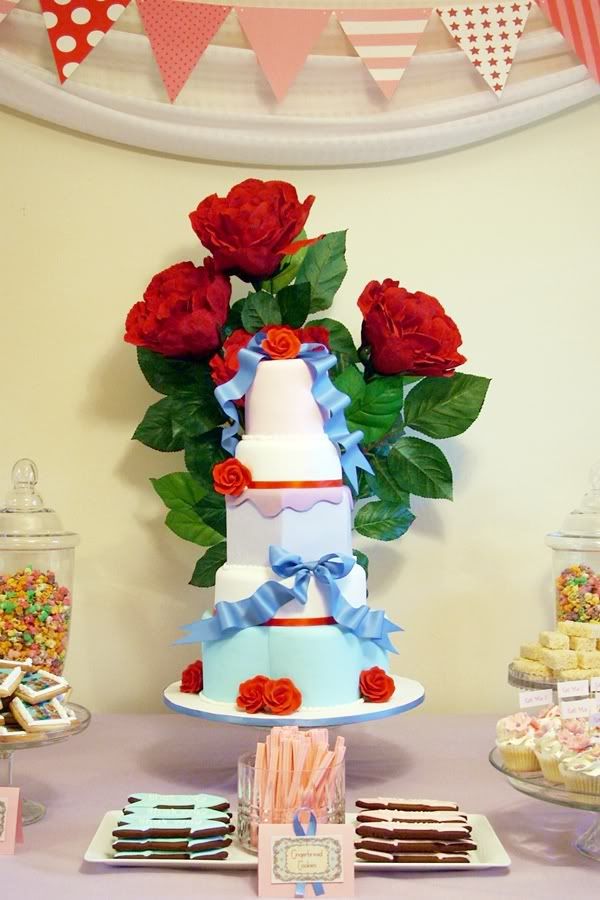 This adorable Alice in Wonderland dessert table comes all the way from 