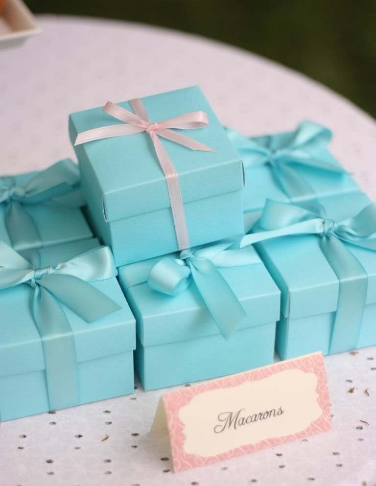 The color scheme included Tiffany blue and soft pinks