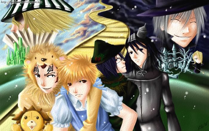 wizard.jpg Bleach and Wizard of Oz crossover. And Ichigo's in a dress. picture by SilentAngel-42