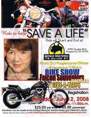 Flyer for Motorcycle Ride