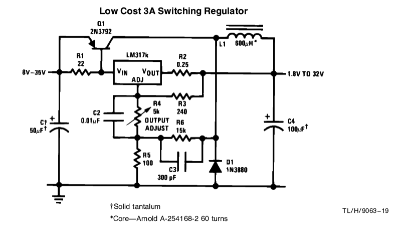 Fuente switching de 3A de bajo costo