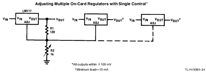 Ajustando varios reguladores con el mismo control