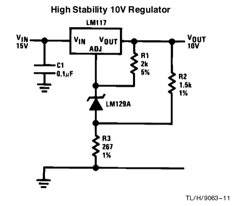 Regulador de 10V de alta estabilidad