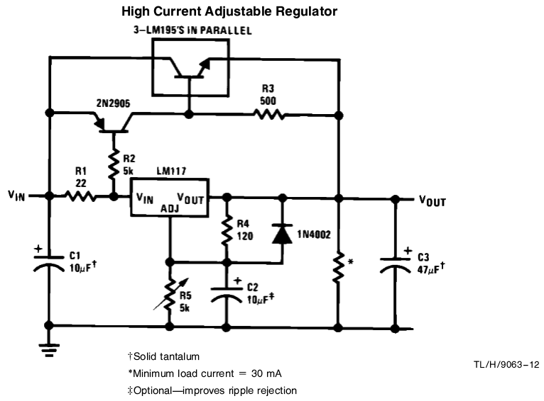 Regulador Ajustable de Mucha corriente