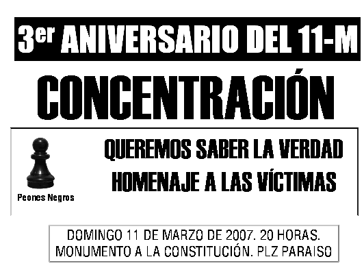 El cartel de la concentración del 3er aniversario