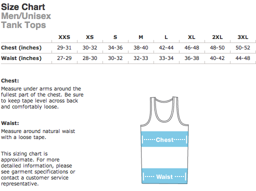 Venus Size Chart