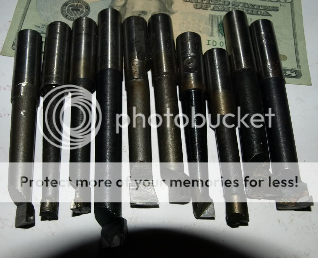 FS Three Piles of Used Boring Bars