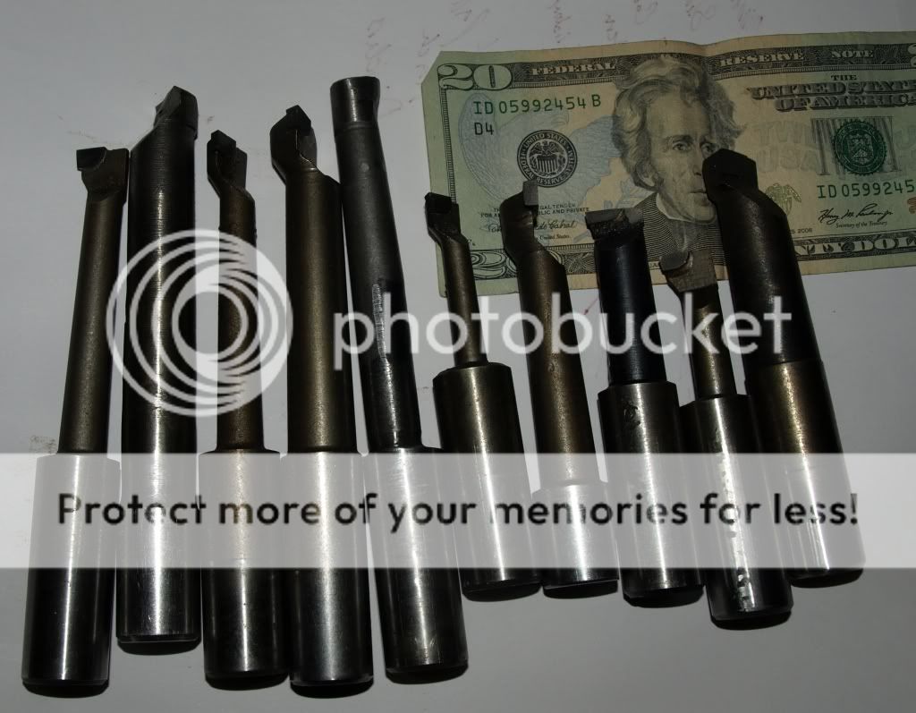 FS Three Piles of Used Boring Bars