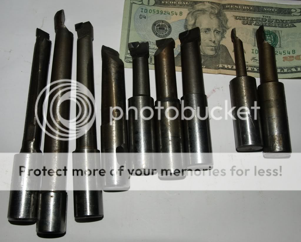 FS Three Piles of Used Boring Bars