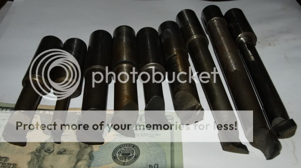 FS Three Piles of Used Boring Bars