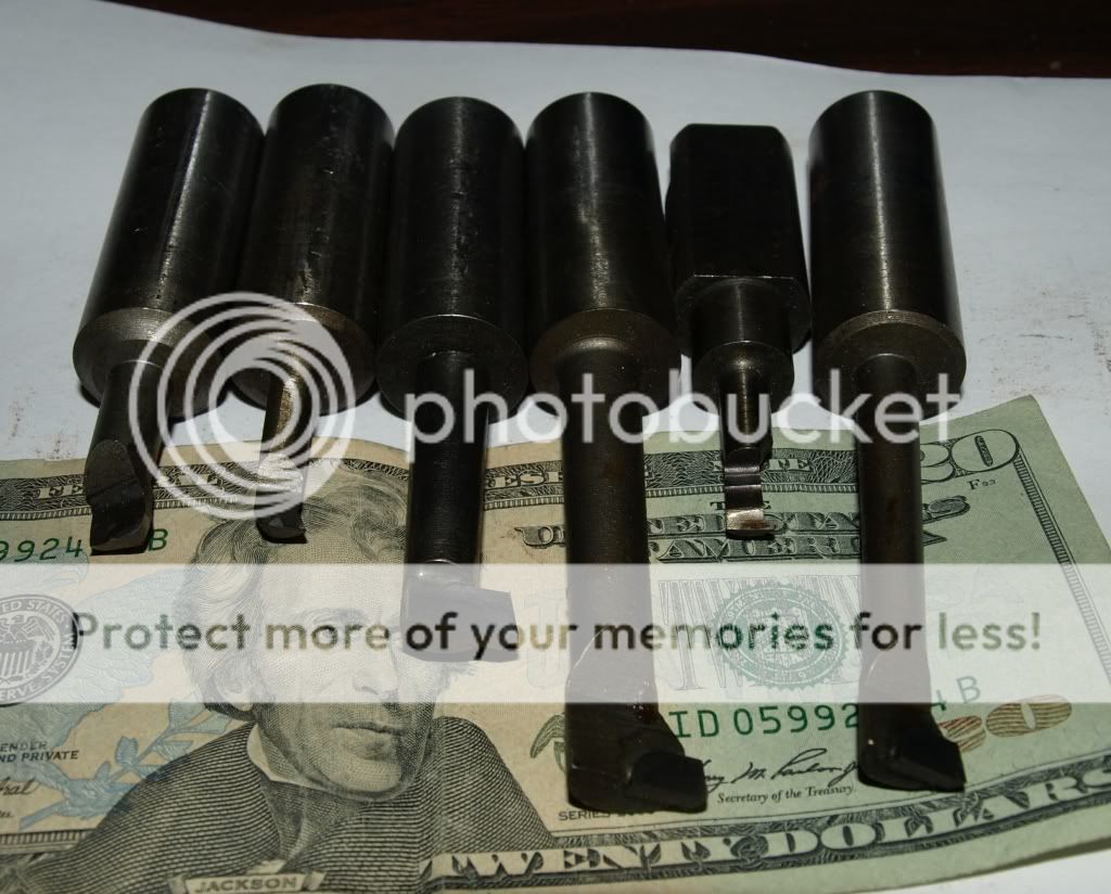 FS Three Piles of Used Boring Bars