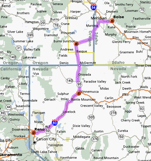 What's the most scenic/best Route Boise to Reno? | Adventure Rider