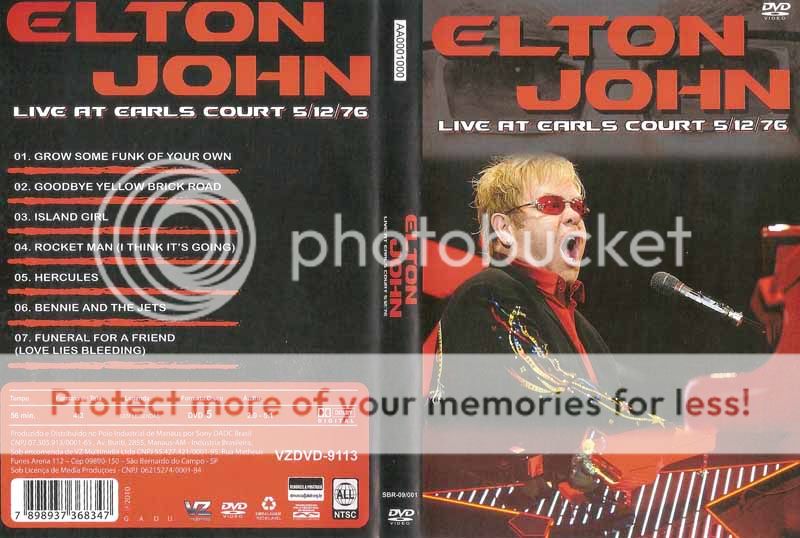 RARE Elton John DVD Live 1976 Earls Court London All Regions Earls