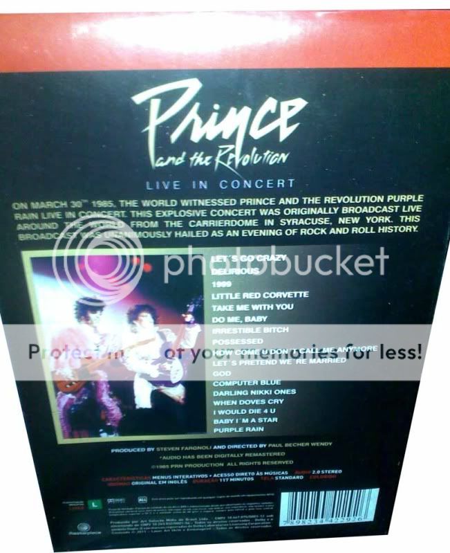 BRAND NEW DVD = PRINCE & THE REVOLUTION LIVE 1985 syracuse ny ALL